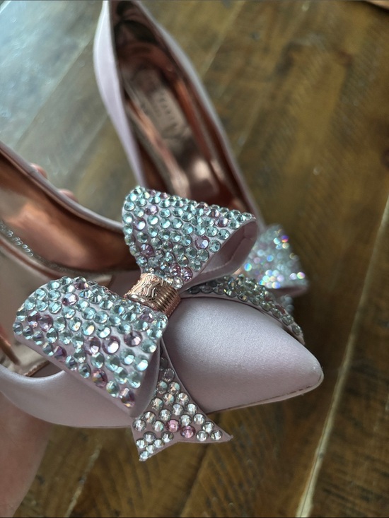 Ted Baker Shoes - Ted Baker London Light Pink Satin Pumps with Crystal Embellished Bow in Size 37